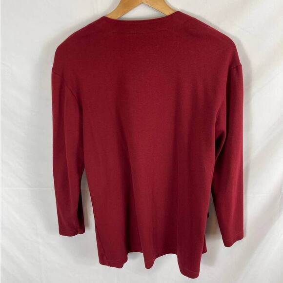 Lands End Button UP V Neck Cardigan Sweater Red Size XS - Picture 4 of 4